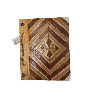 Tropical Island Photo Album 12"x 9.5" Palm Banana Leaves Handmade Pressed Paper
